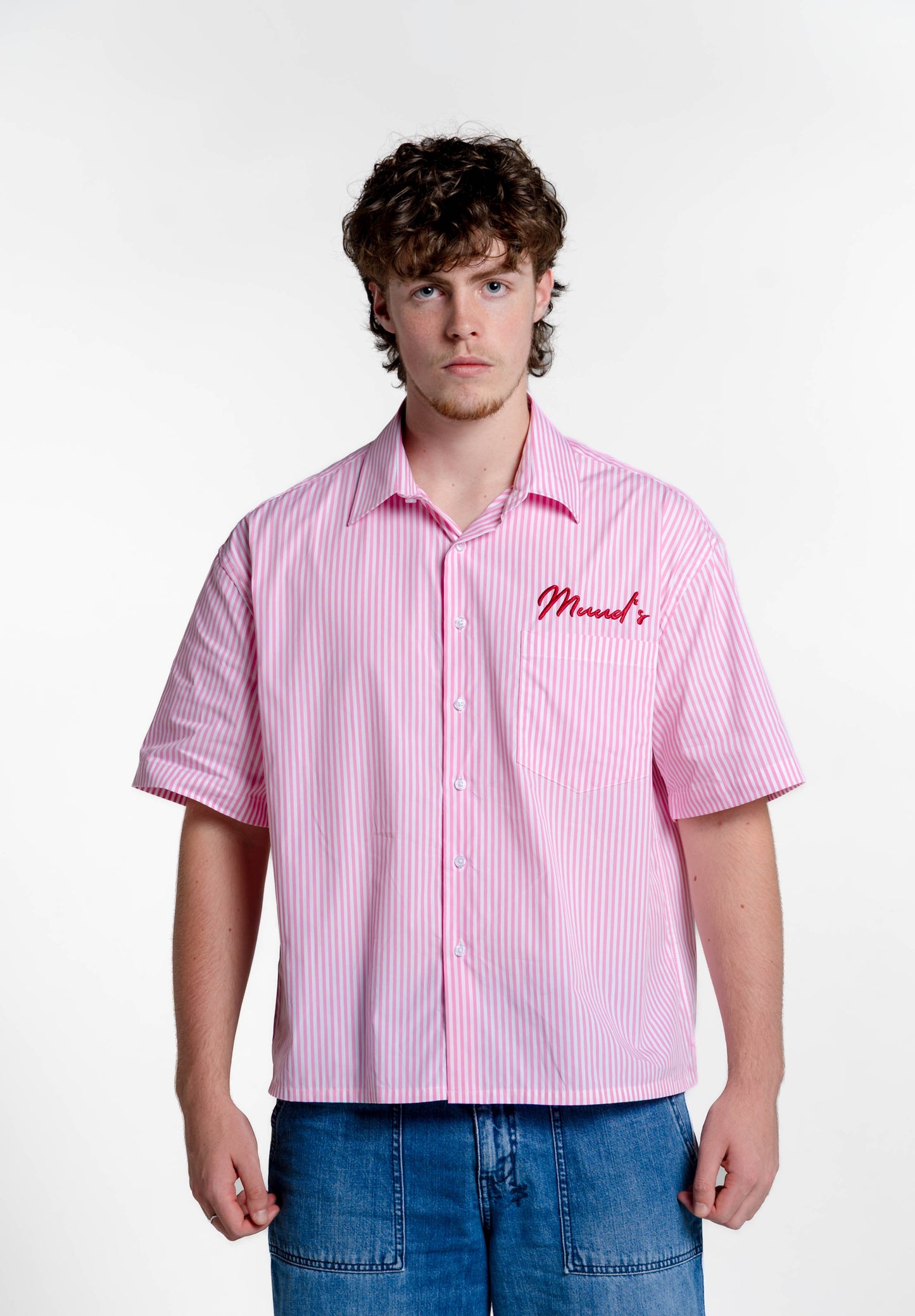 MUUD'S PINK STRIPE SHIRT