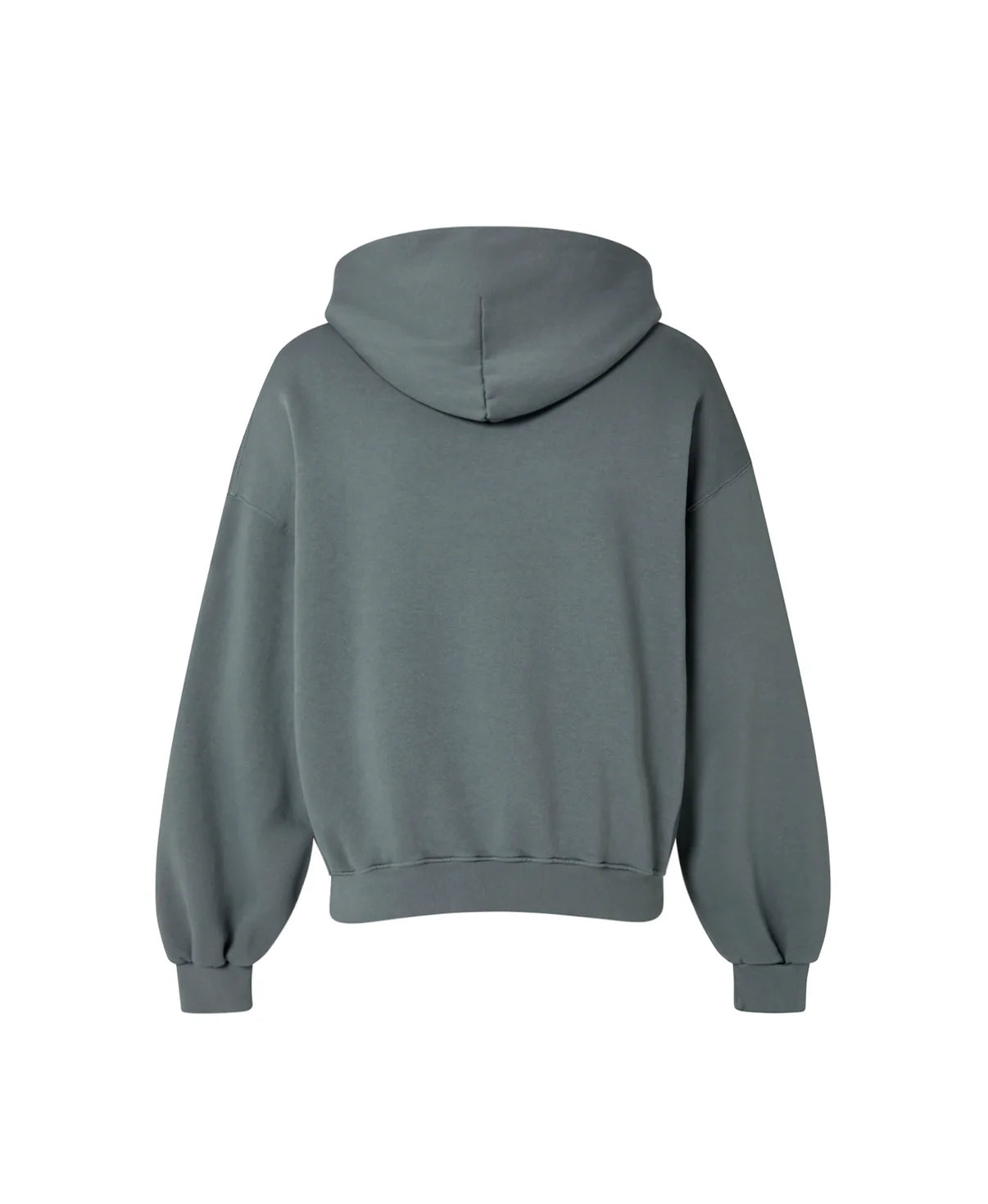 Oversized Boxy Crop hoodie-IRON GRAY
