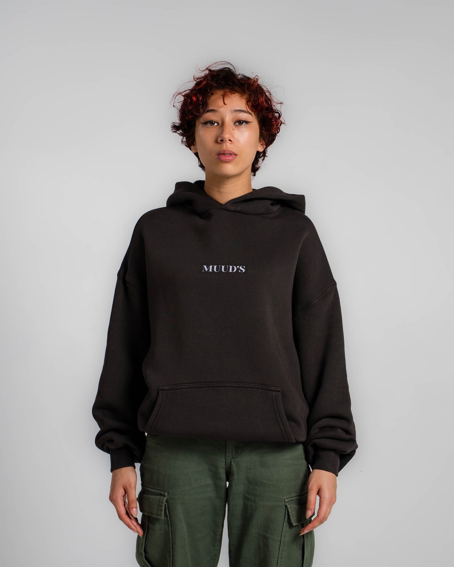 Oversized hoodie-DARK CHOCOLATE