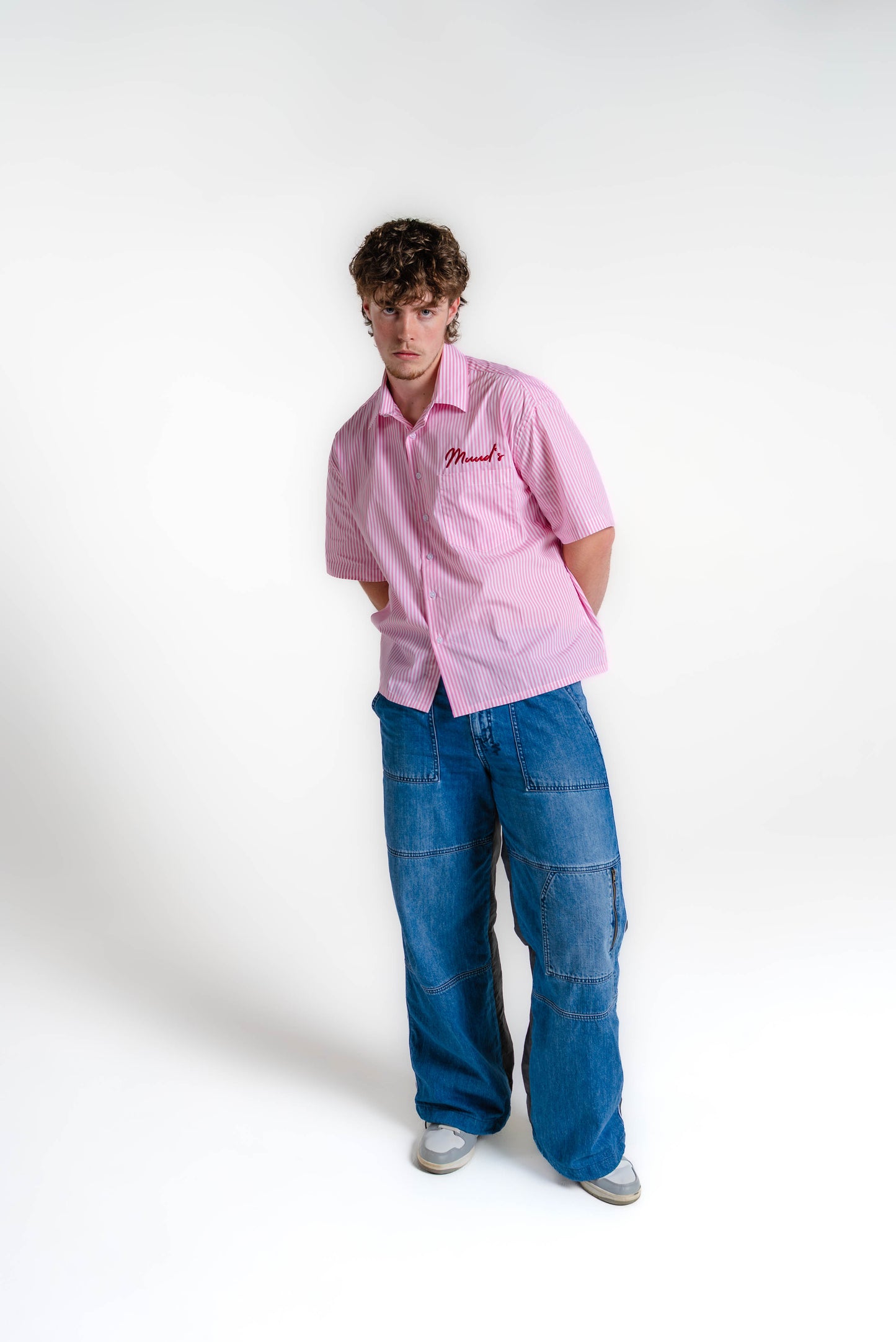 MUUD'S PINK STRIPE SHIRT