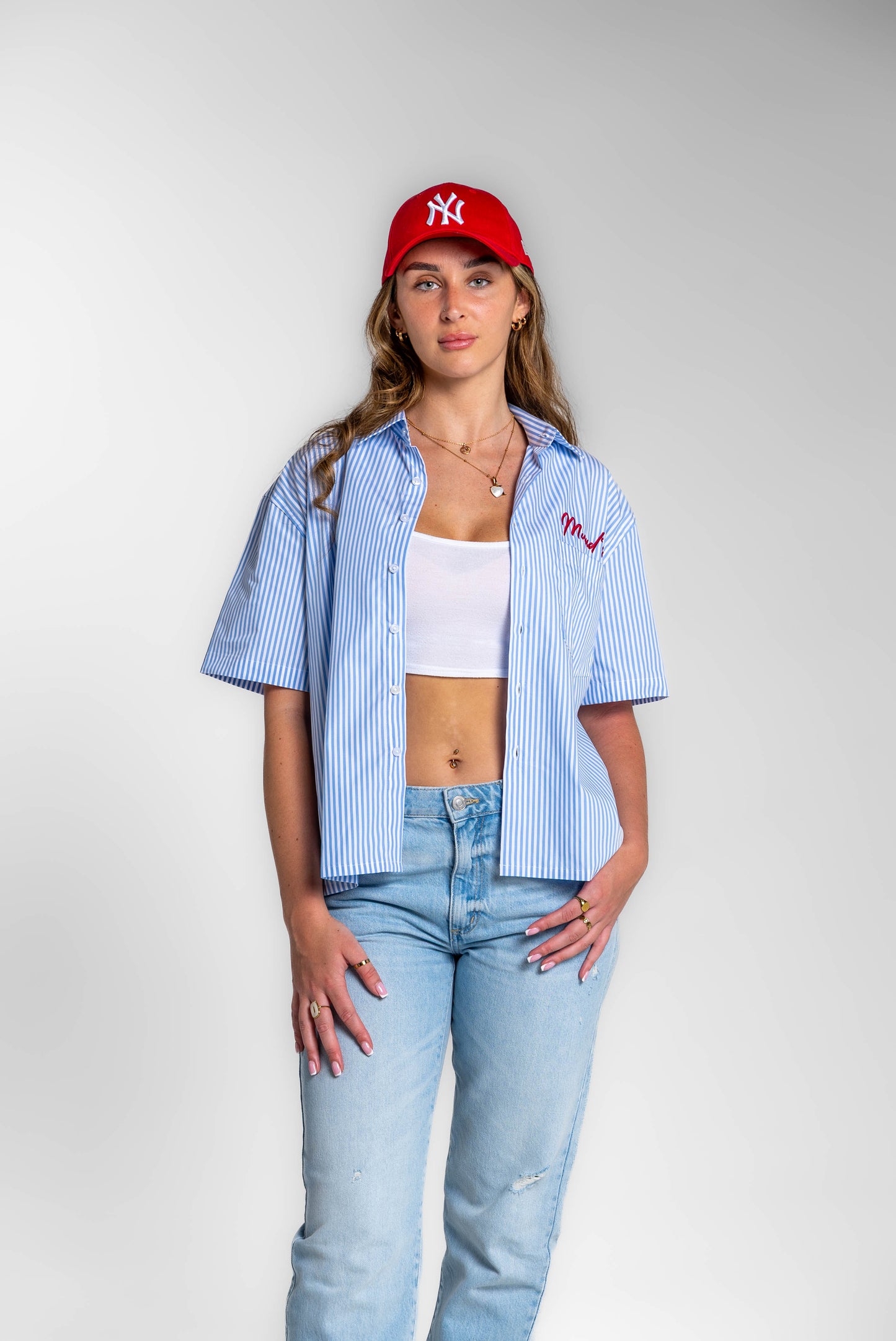 MUUD'S BLUE STRIPE SHIRT
